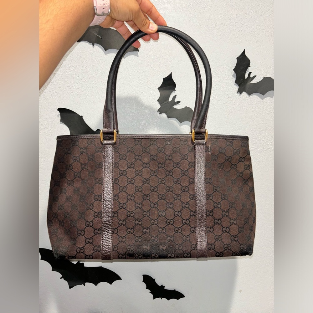 Gucci Dark Brown GG Canvas Shoulder Bag